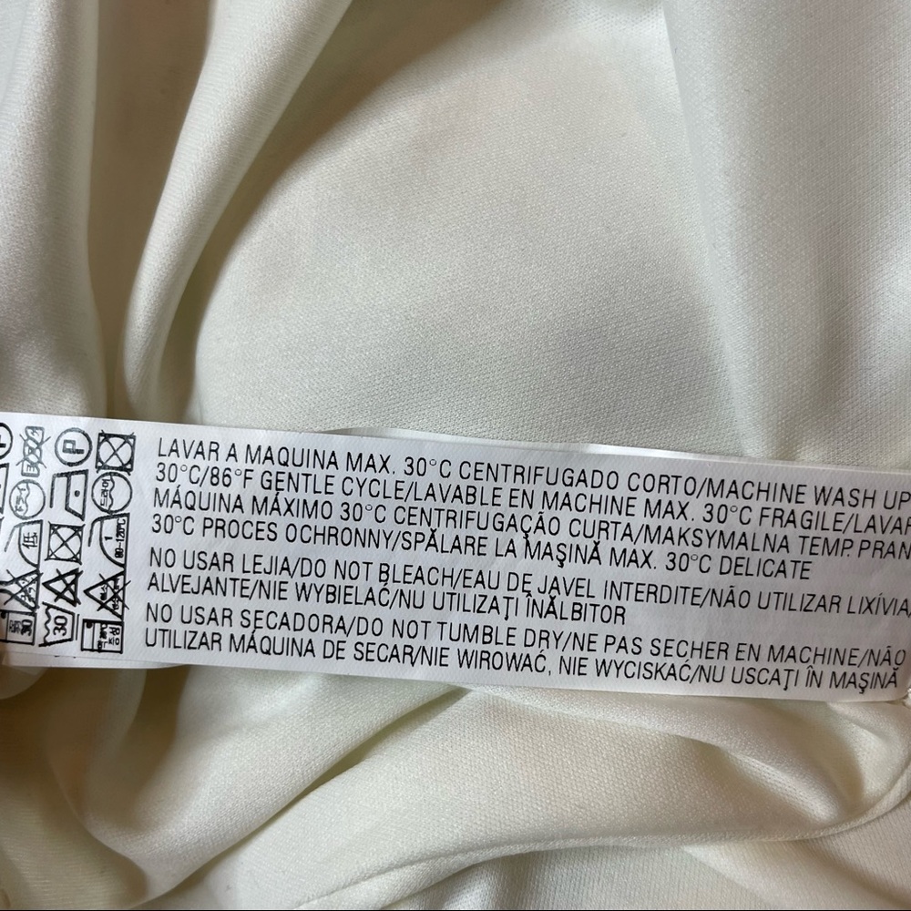 ZARA - Watercolor Art, Open Back, A-Line, White Dress Women’s sz S  (0192) - Picture 6 of 8